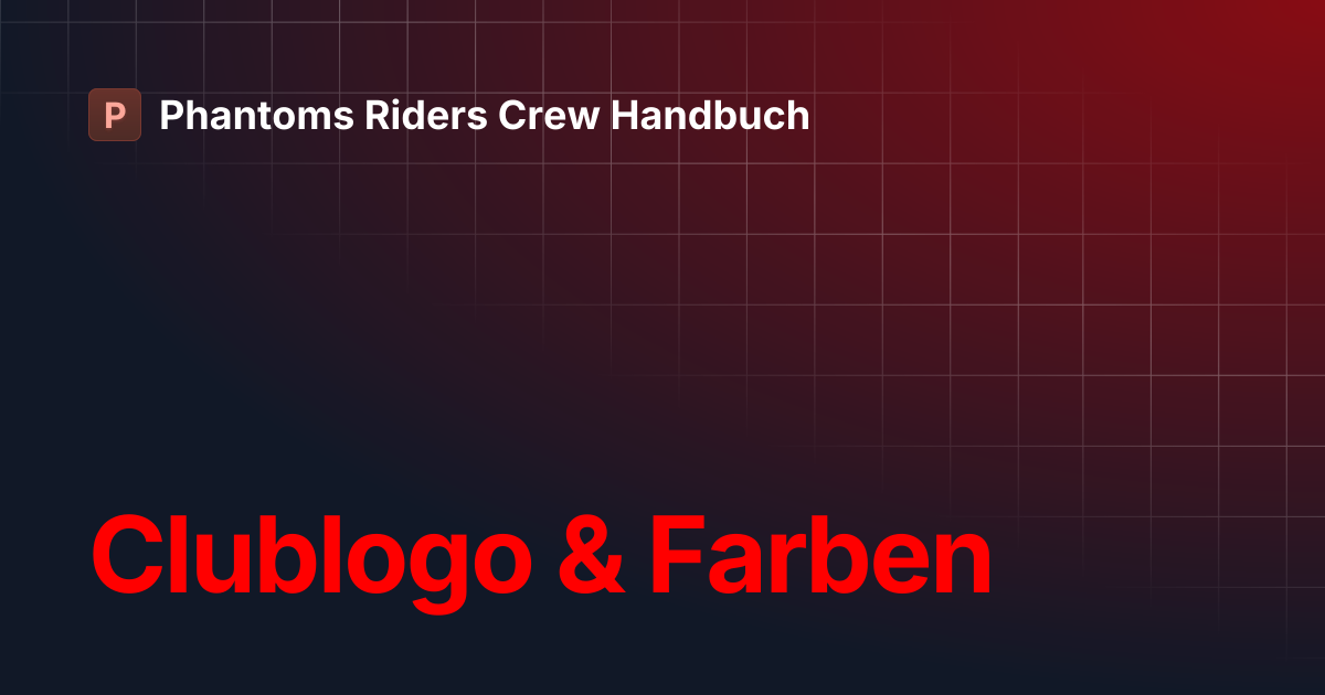Clublogo & Farben | Phantoms Riders Crew Handbuch